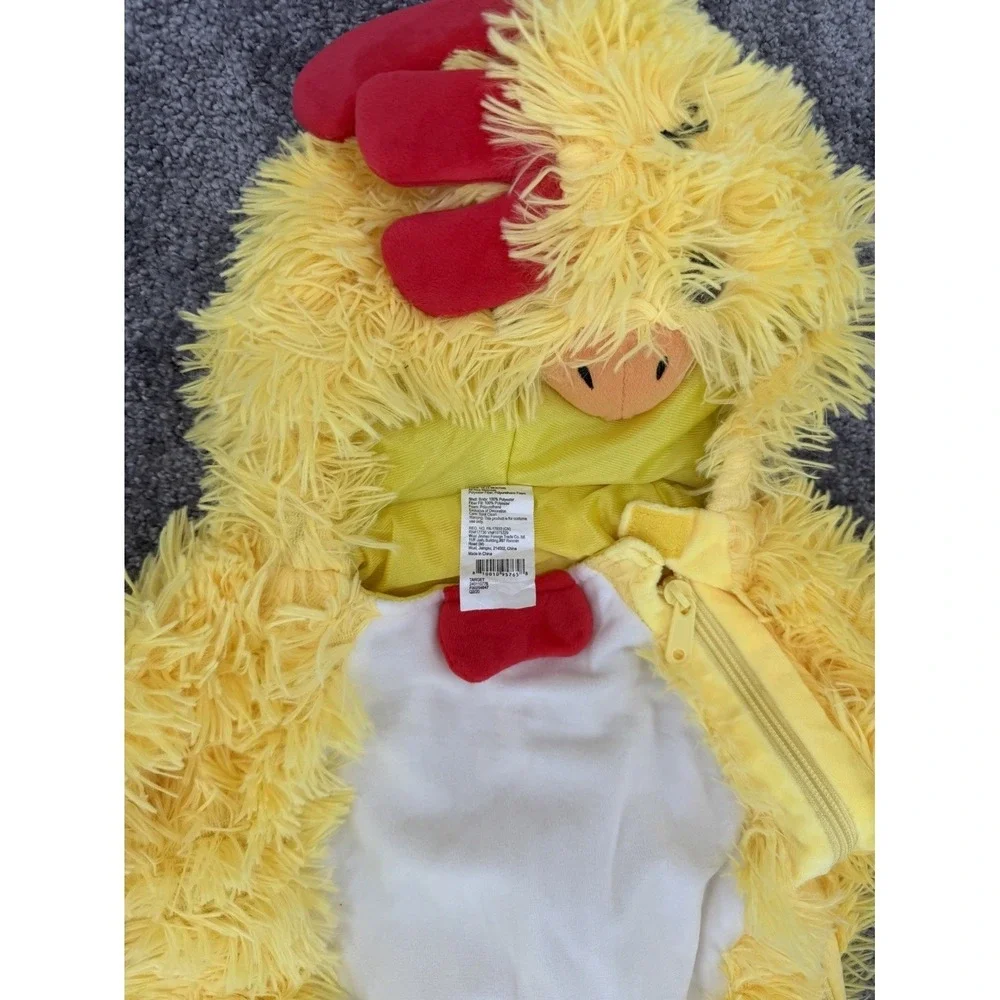 NWOT Target Hyde & Eek Toddler Chicken Costume Plush Hooded Jumpsuit 18-24 M